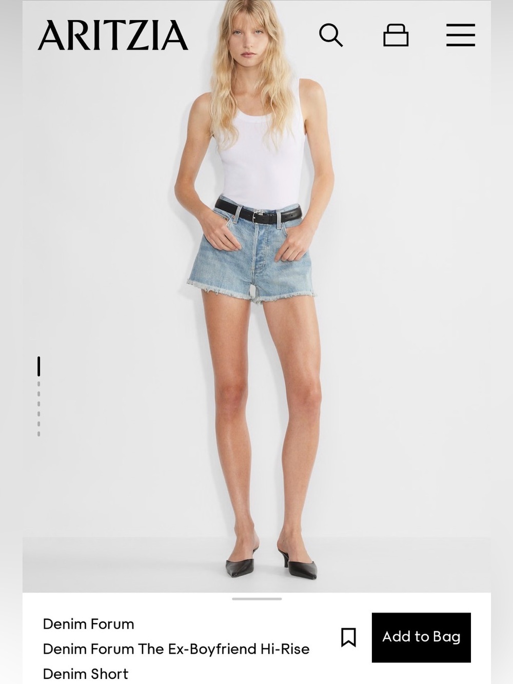 Denim Forum Ex-Boyfriend High Rise Jean Shorts😍😍😍